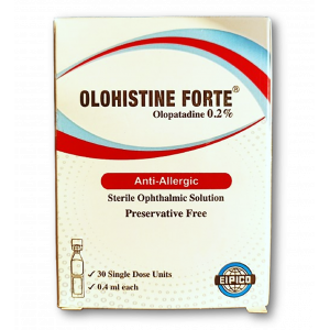 OLOHISTINE FORTE 0.2% ANTI-ALLERGIC ( OLOPATADINE ) STERILE OPHTHALMIC SOLUTION 30 SINGLE DOSE UNITS